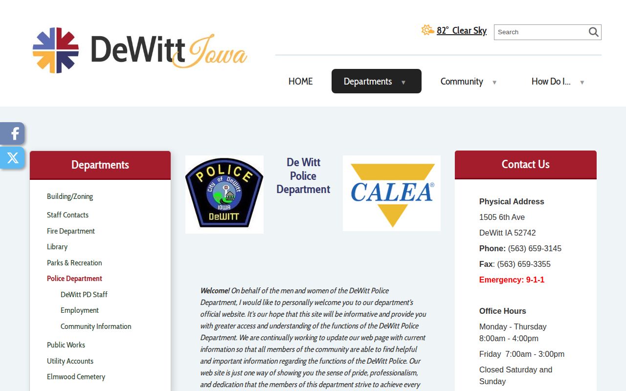 DeWitt Police Department official arrest records information in Clinton County